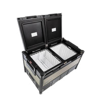 Dual DC and front AC power inlets on ARB 101QT fridge