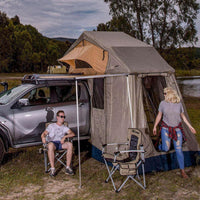 Elevated sleeping area of ARB Simpson III rooftop tent