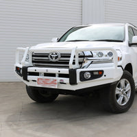 Dobinsons BU59-3714 front bull bar installed on Land Cruiser