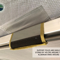 Overland Vehicle Systems - Nomadic 270 LT Awning - Driver Side - Dark Gray Cover w/ Black Cover