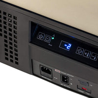 Portable 47-quart ARB fridge installed in vehicle