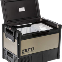 Interior dual-zone layout of ARB ZERO 73QT fridge