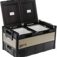 Powder-coated steel exterior of ARB 101QT fridge freezer