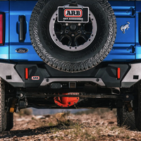 Textured black powder-coat finish on ARB rear bumper