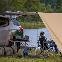 ARB Shade Awning 2500mm x 2500mm – Retractable Roof Rack Awning with LED Strip (814410)