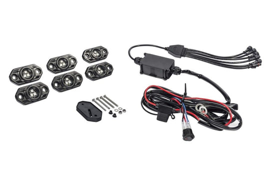 KC HiLiTES - C-Series RGB Multi-Color Multi-Use LED 6-Light System - 5W Flood Beam