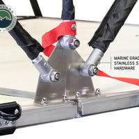 Overland Vehicle Systems - OVS Nomadic 2 Extended Roof Top Tent - Dark Gray Base w/ Green Rain Fly