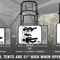 Overland Vehicle Systems - OVS Nomadic 3 Extended Roof Top Tent | Dark Gray
