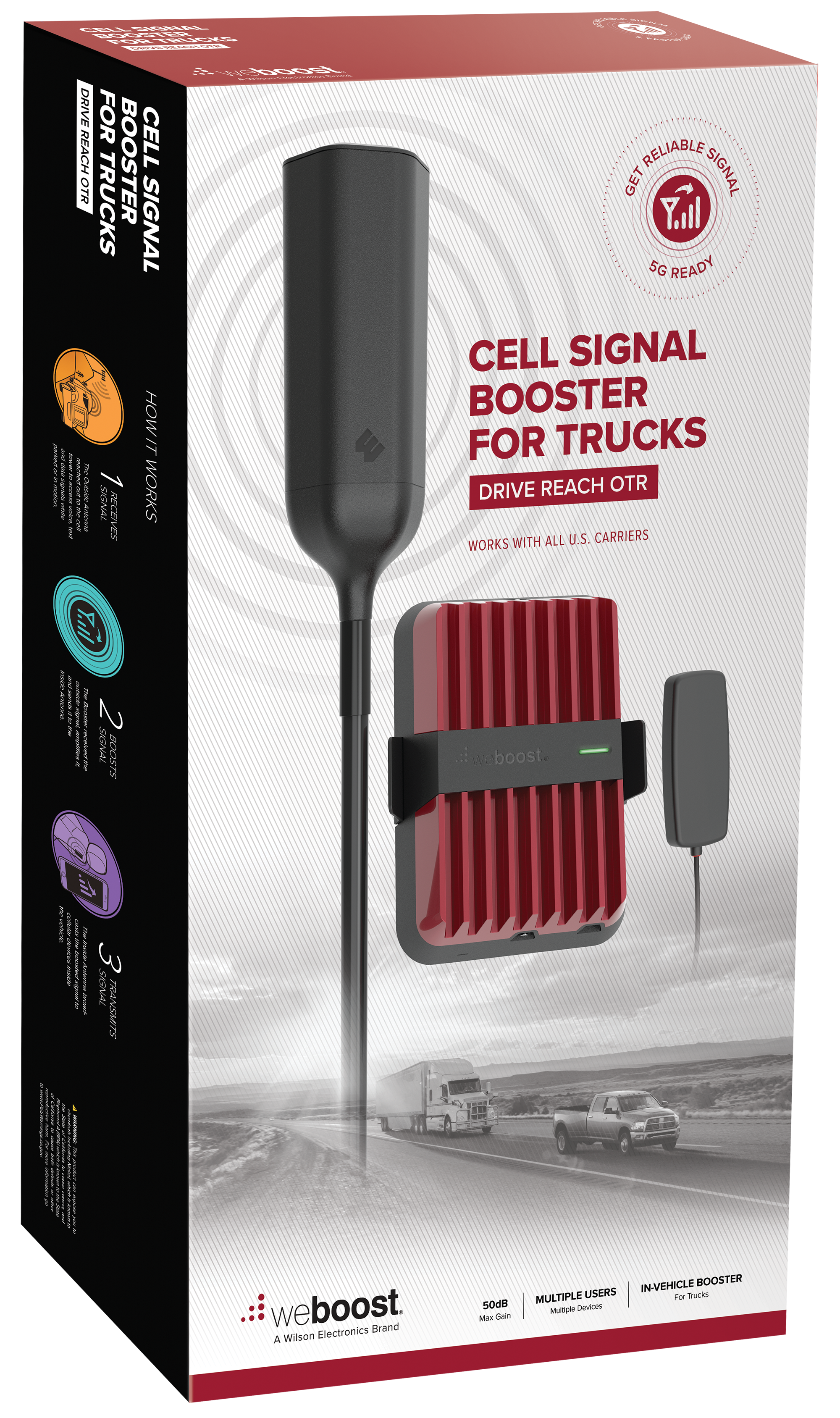 Cell Signal Booster For Trucks WeBoost Drive Reach OTR – 4WD CREW