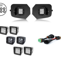 Cali Raised LED - LED Fog Light Pod Replacement Brackets Kit Toyota Tacoma 2016-2021