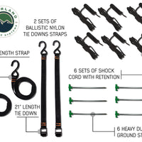 Overland Vehicle Systems - OVS Nomadic Awning 270 - Passenger Side Dark Gray Cover With Black Cover Universal