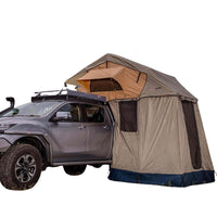 ARB Simpson III rooftop tent with annex deployed