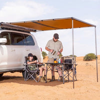 ARB Touring Aluminum Awning with LED Light Kit 2500mm x 2500mm – Black Hard Case (814412A)