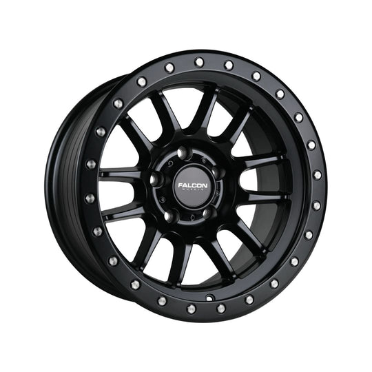 Falcon Wheels T7 - Matte Black 17x9 Wheels