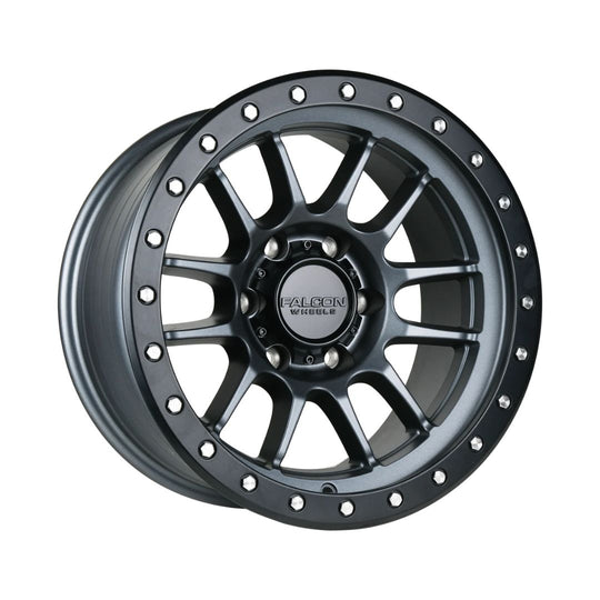 Falcon Wheels T7 - Matte Gunmetal 17x9 Wheels