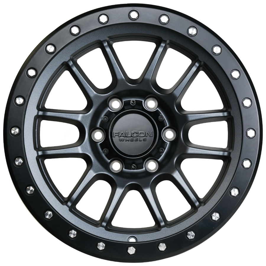 Wheel Rims Falcon Falcon Wheels T7 - Matte Gunmetal 17x9 Wheels – 4WD CREW | Off-road ...