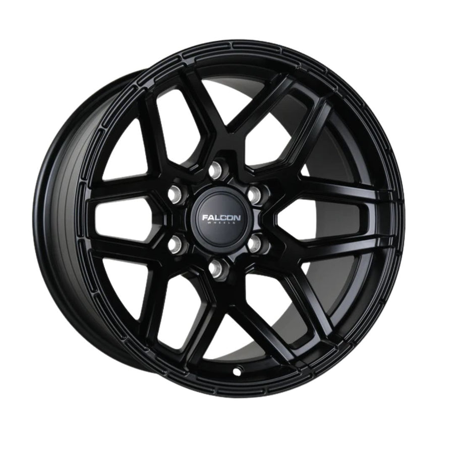 Falcon Wheels T9 Atlas - Matte Black 17x9 Wheels – 4WD CREW | Off-road ...