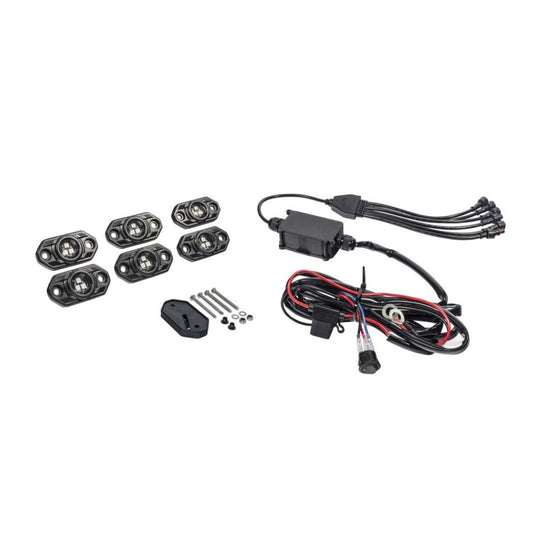 KC HiLiTES - C-Series RGB Multi-Color Multi-Use LED 6-Light System - 5W Flood Beam