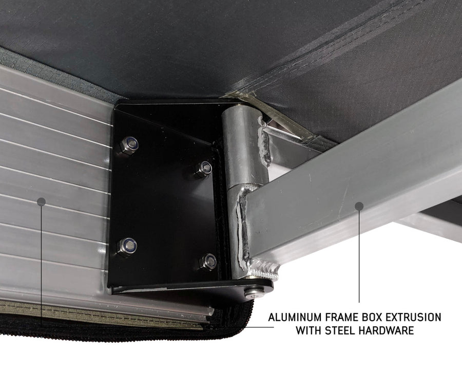 Overland Vehicle Systems - Nomadic 270 LT Awning - Driver Side - Dark Gray Cover w/ Black Cover