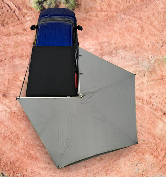 Overland Vehicle Systems - Nomadic 270 LT Awning - Passenger Side - Dark Gray Cover with Black Cover