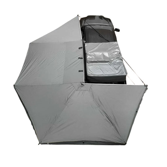 Overland Vehicle Systems - OVS Nomadic Awning 270 - Driver Side Dark Gray Cover With Black Cover Universal