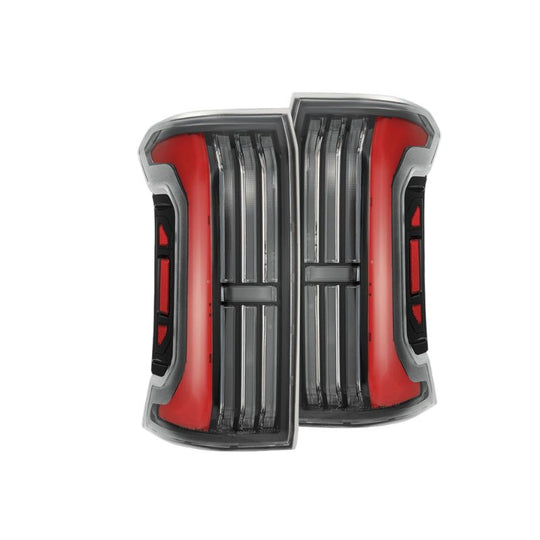 AlphaRex (NOVA-Series) 2024-UP Toyota Tacoma Prismatic LED Tail Lights - Black-Red
