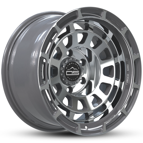 Overland Sector Badlander Forged 17x9 -12 6x139.7mm 106.1mm Gloss Gun Metal Machined Face