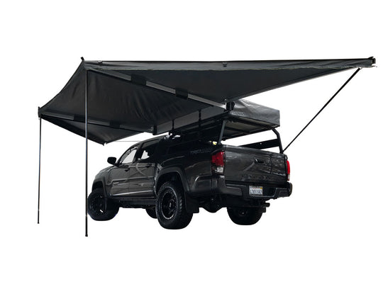 Overland Vehicle Systems - OVS Nomadic Awning 180 - Dark Gray Cover With Black Cover Universal