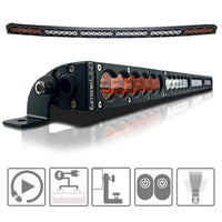 Extreme LED - X6S 38" Curved Slim Amber/White 180W LED Light Bar & Harness