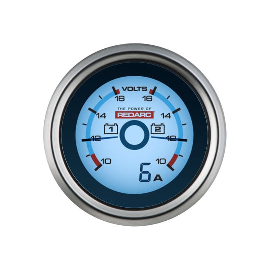 REDARC - Dual Voltage 52Mm Gauge with Optional Current Display - G52-VVA