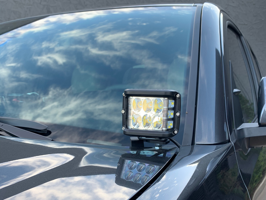 Cali Raised LED - Low Profile Ditch Light Brackets Kit Toyota Tacoma 2005-2015
