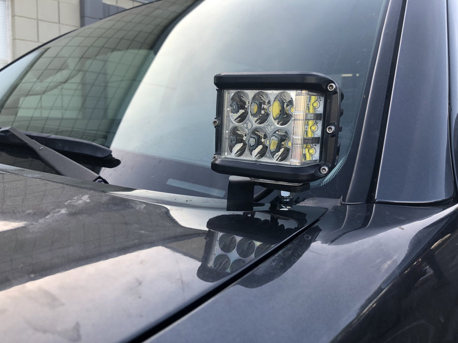 Cali Raised LED - Low Profile Ditch Light Brackets Kit Toyota Tacoma 2016-2021