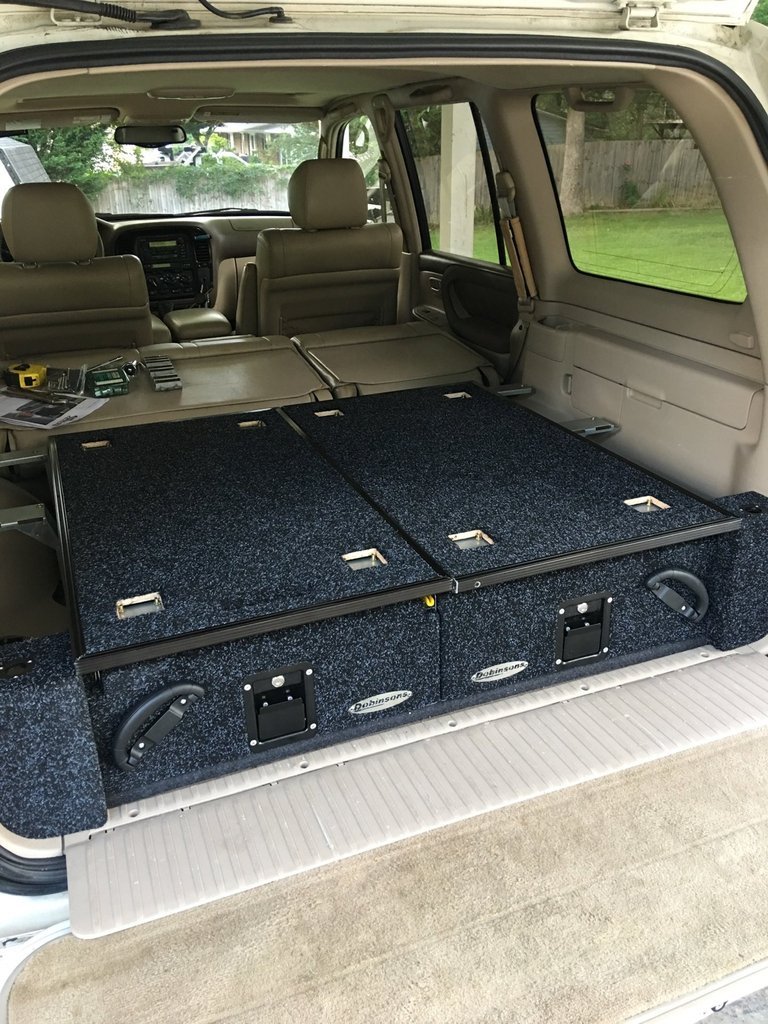 Dobinsons - Rear Dual Roller Drawer System For Toyota Land Cruiser (1998-2007) or Lexus LX470 (2002-2007) with Fridge Slide - 4WD CREW