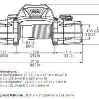 Warn - Zeon 10 Recovery 10,000lb Winch - 88990 - 4WD CREW